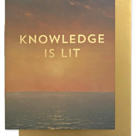 Knowledge is Lit Greeting Card