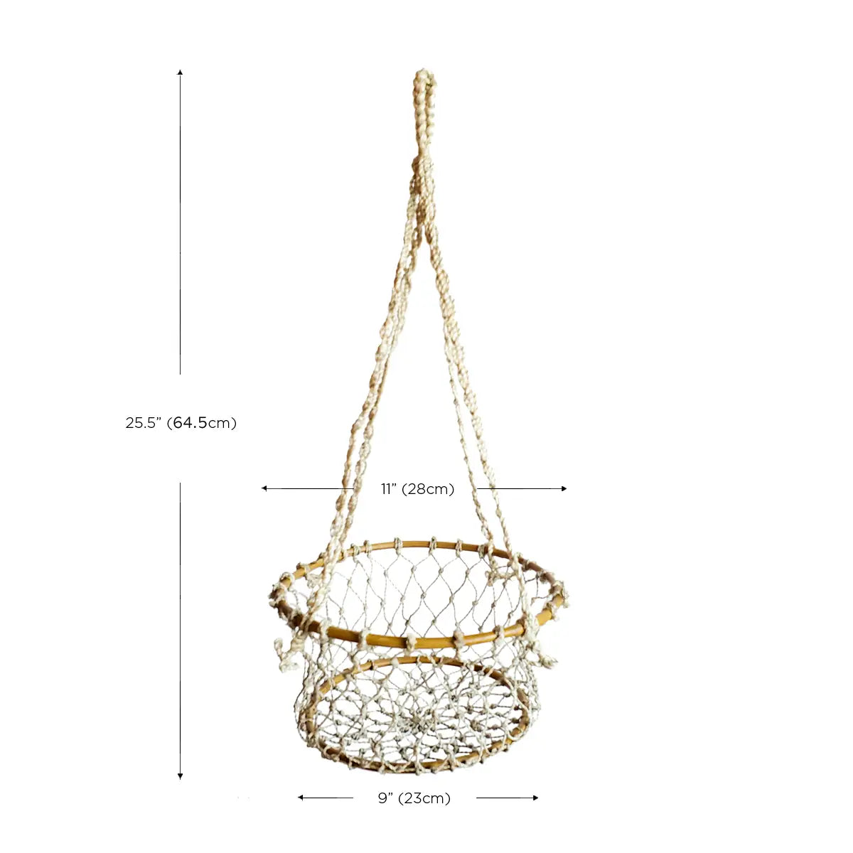 Handwoven Macrame Hanger | Jhuri Single Hanging Basket