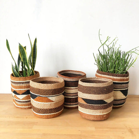 Storage Plant Basket -Assorted Woven Colors