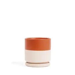 6.25" Gemstone Cylinder Pots with Water Tray