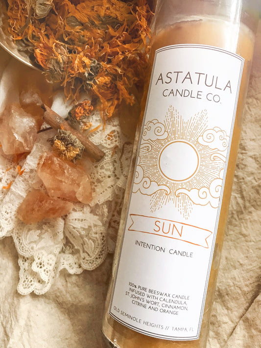 Sun Intention Candle | Beeswax