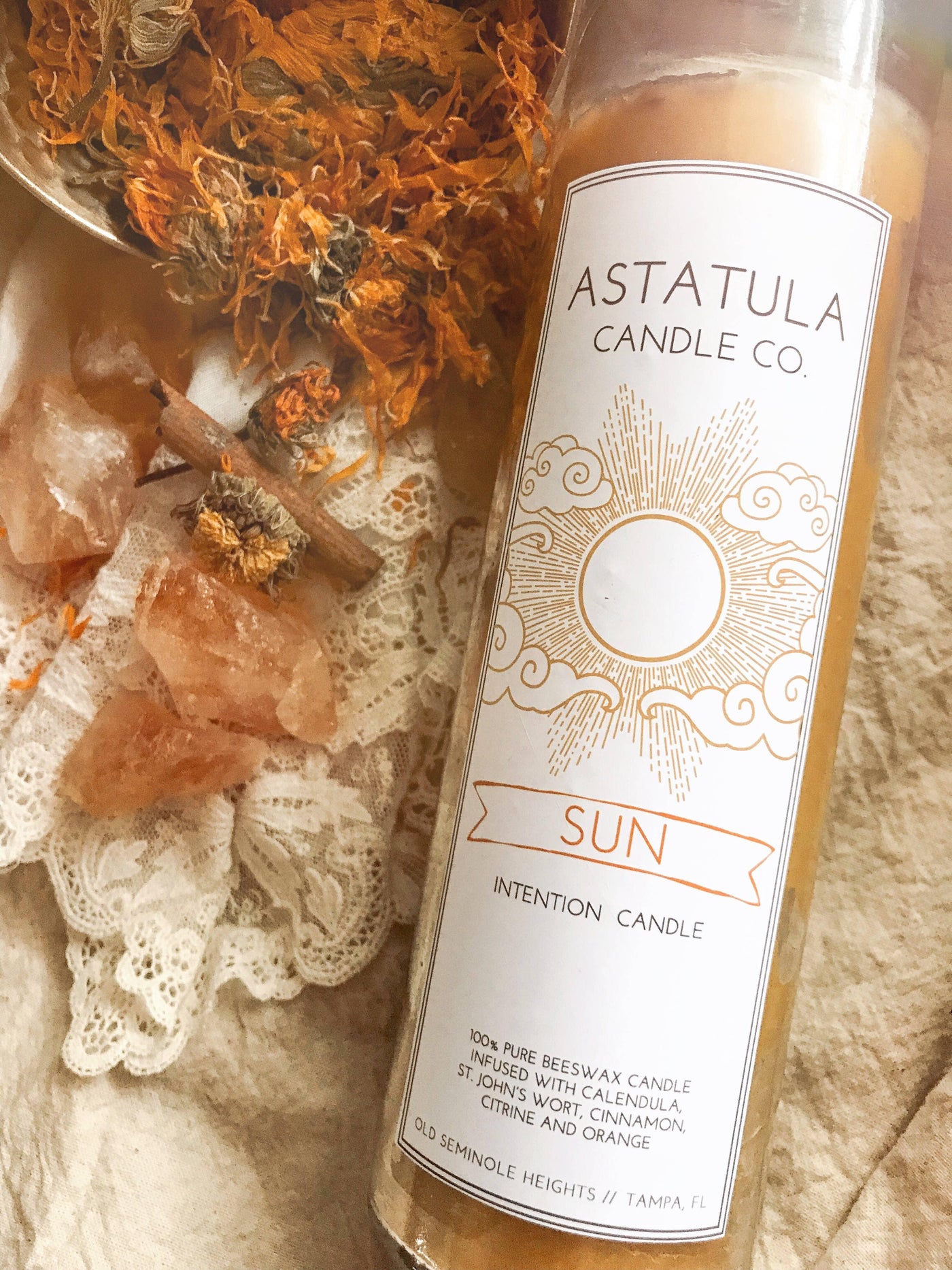 Sun Intention Candle | Beeswax