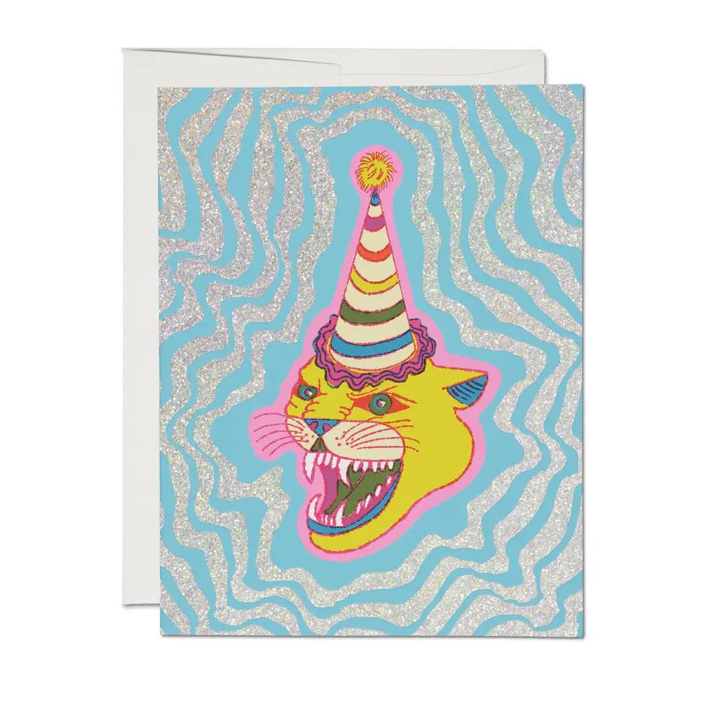 Party Hat Cat Birthday Greeting Card