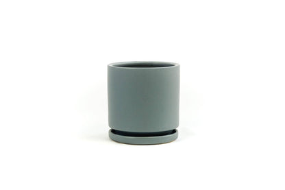 8.25" Gemstone Cylinder Pots with Water Tray