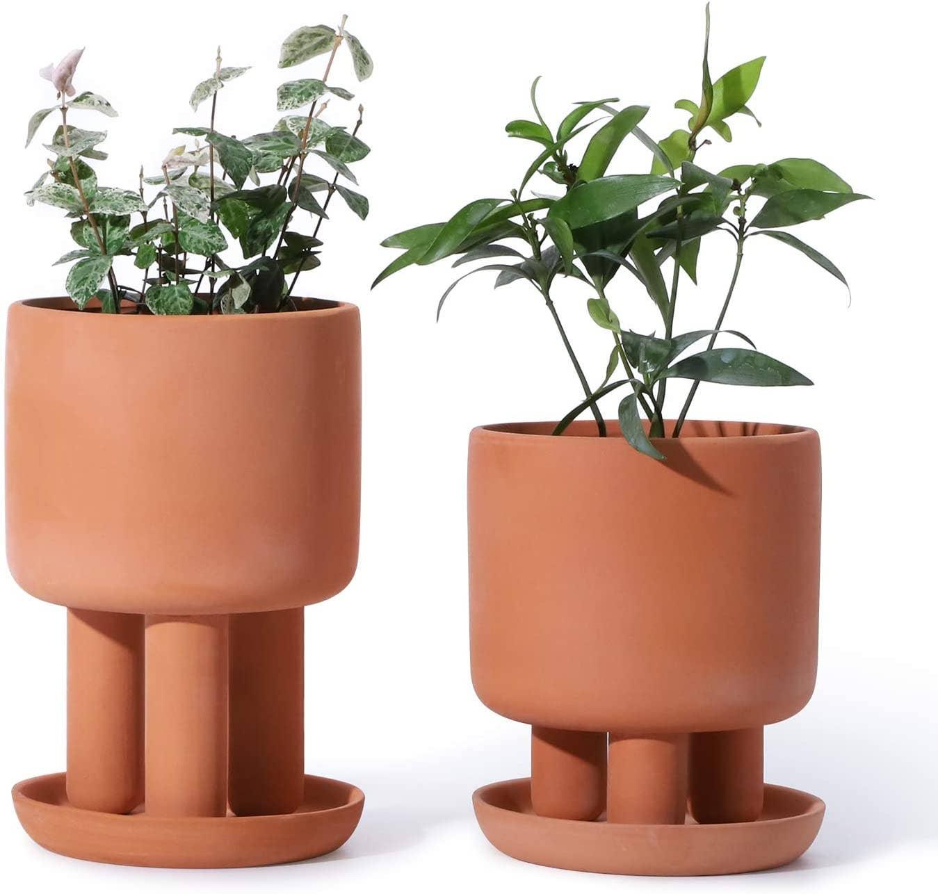 4.5 Inch Small Terracotta Flower Pots with Saucer