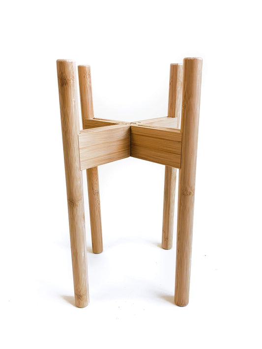 Plant Stand  - Top Level - Adjustable - Natural Bamboo
