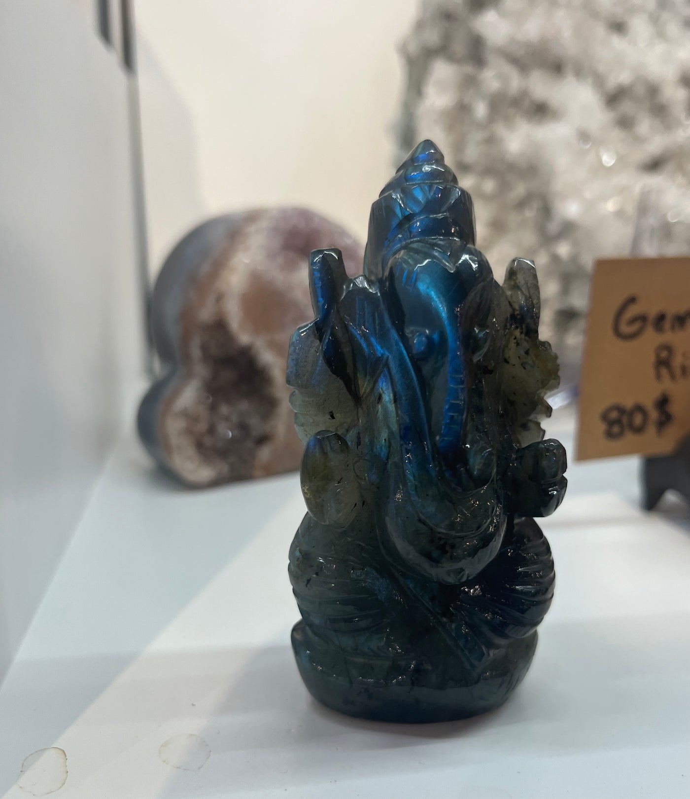 Labradorite Ganesh Mini Sculpture