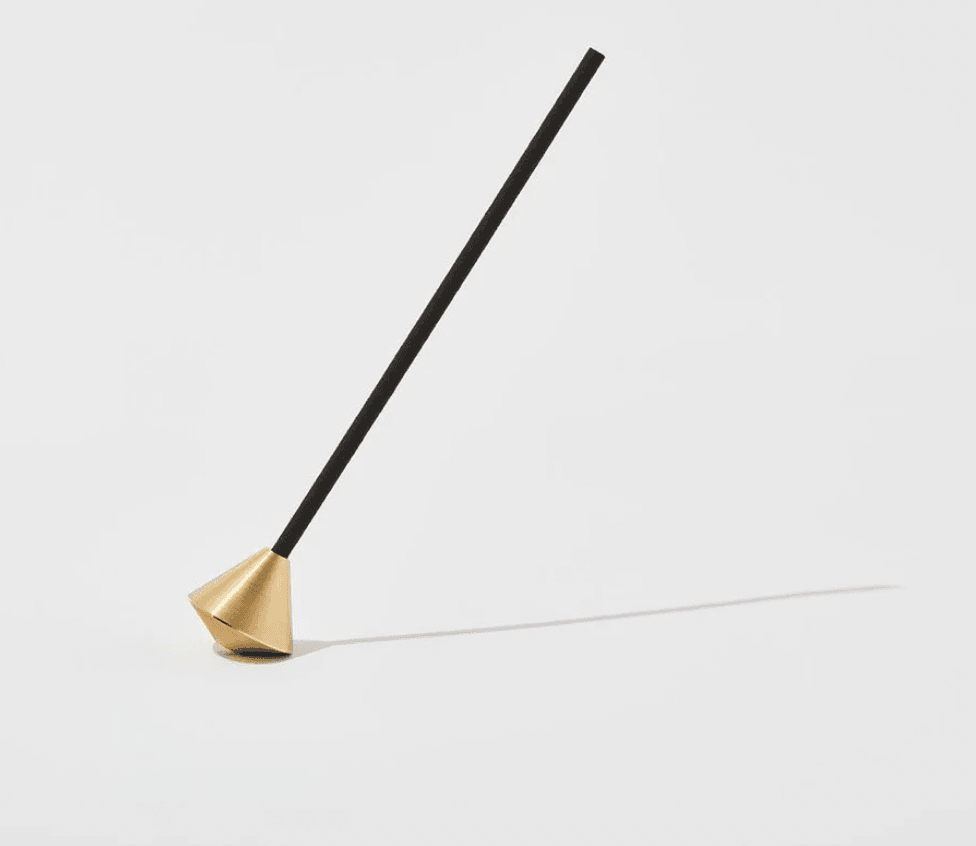 Acorn brass incense holder