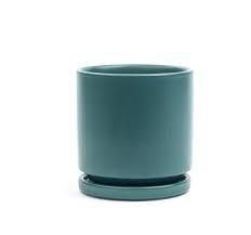 10.5" Gemstone Cylinder Pots with Water Tray